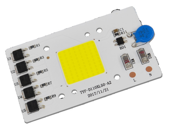 白い色は、完全なスペクトル20W 30W 50Wの高い発電AC 110V 220V 230V無人Cob/DOB破片を導きました