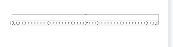 PCB 24w リニア ライト ストリップ ハイ ルーメン 52​​0mm Zhaga コネクタ 200lm/W